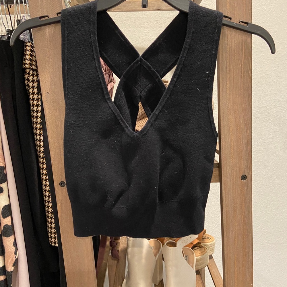 Express black crop top